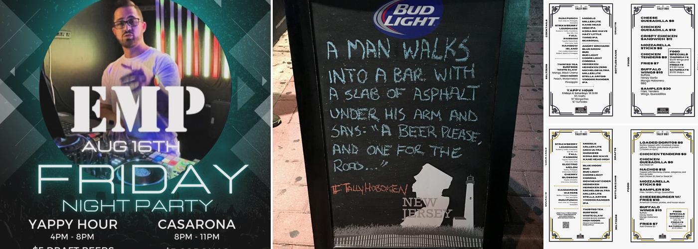 Tally-Ho Menu