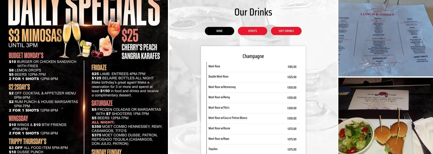 Cherry's Lounge Menu