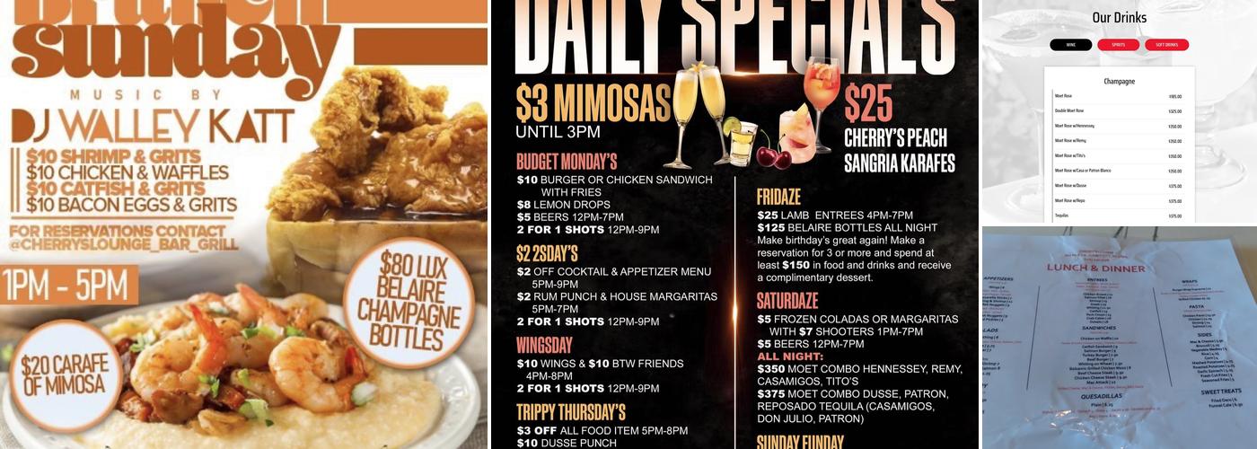 Cherry's Lounge Menu