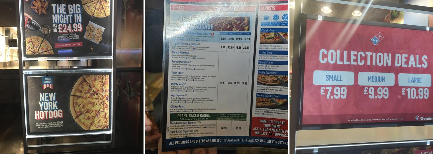 Domino's Pizza - London - Paddington Menu