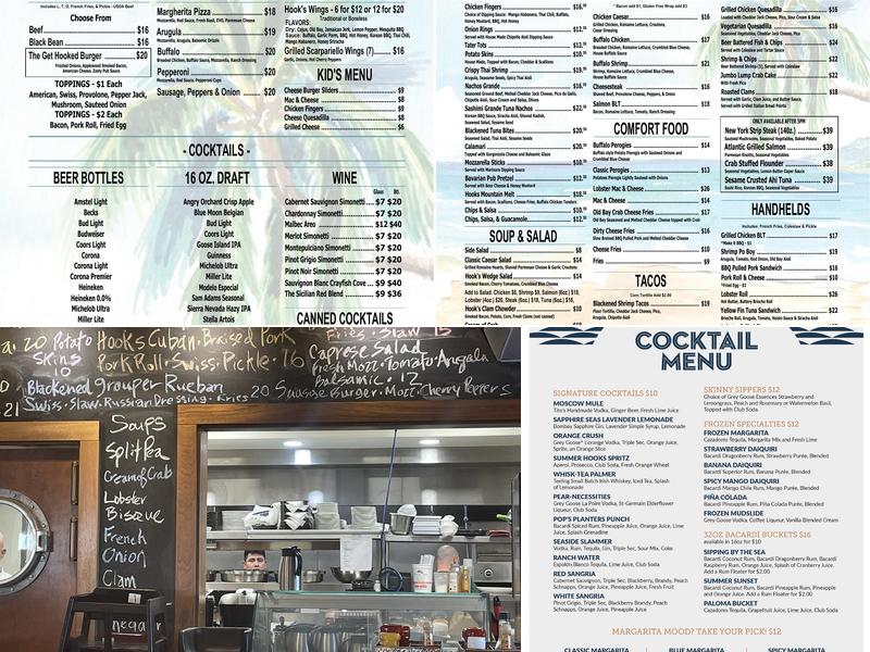 Hooks Bar & Grill Menu
