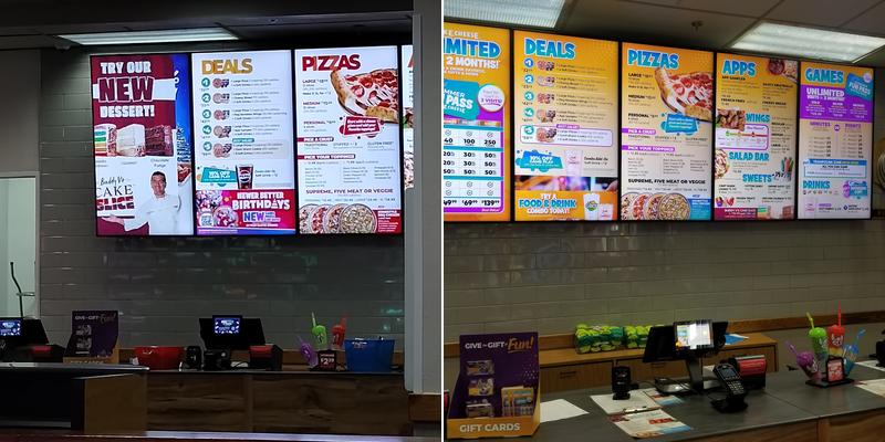 Chuck E. Cheese Menu