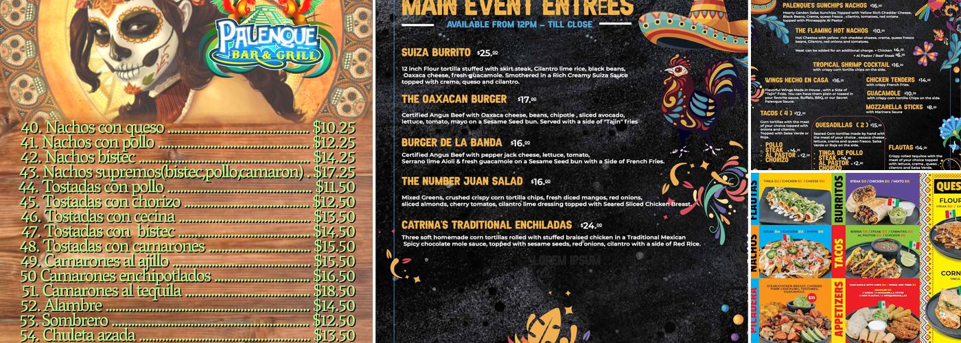Palenque Bar & Grill Menu