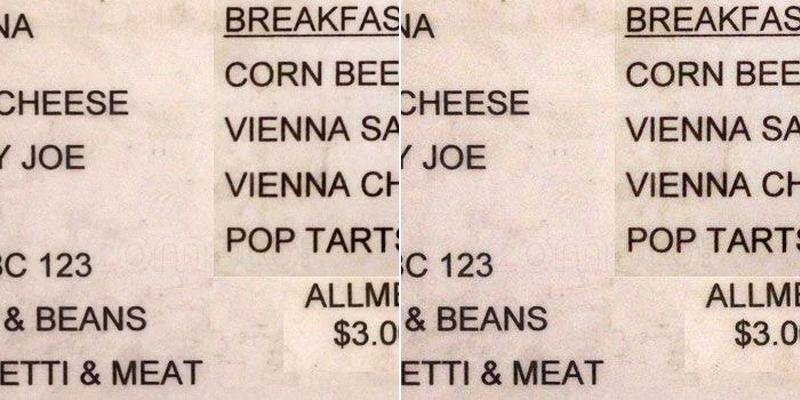 Ray's 'Happy Birthday' Bar Menu