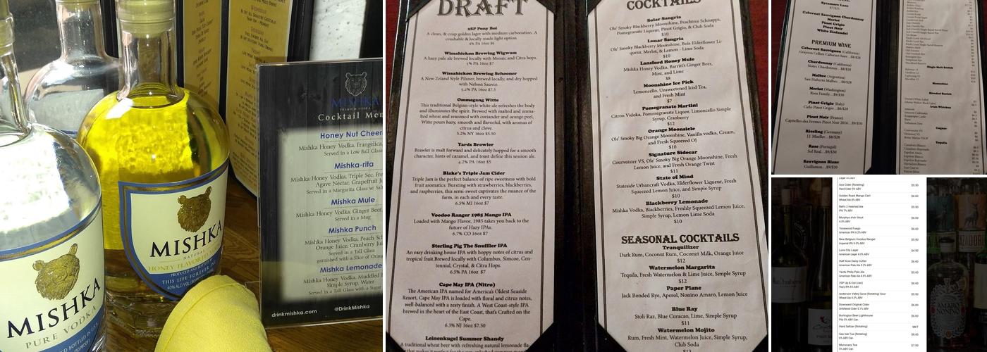 Moonshine Philly Menu