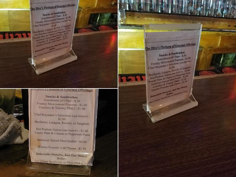 The Dive Menu
