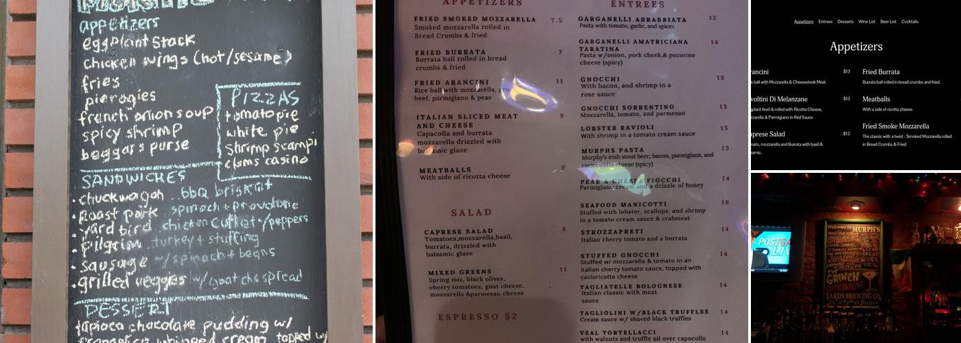 Murph's Bar Menu