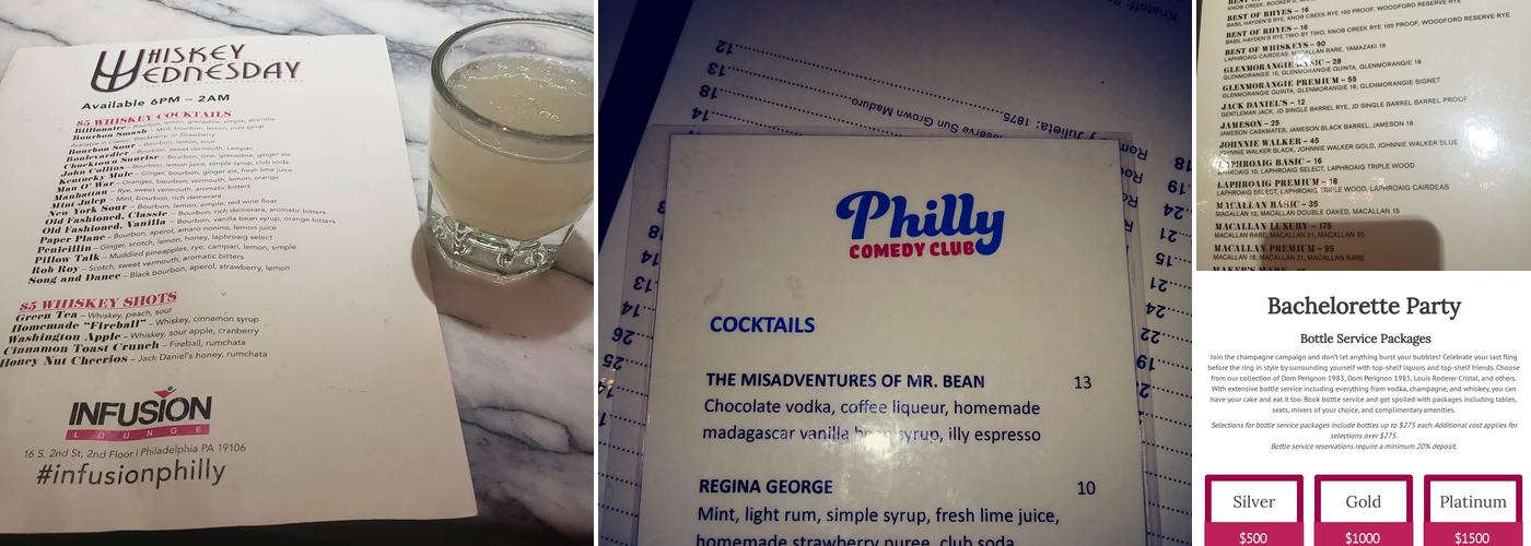 Infusion Lounge Menu