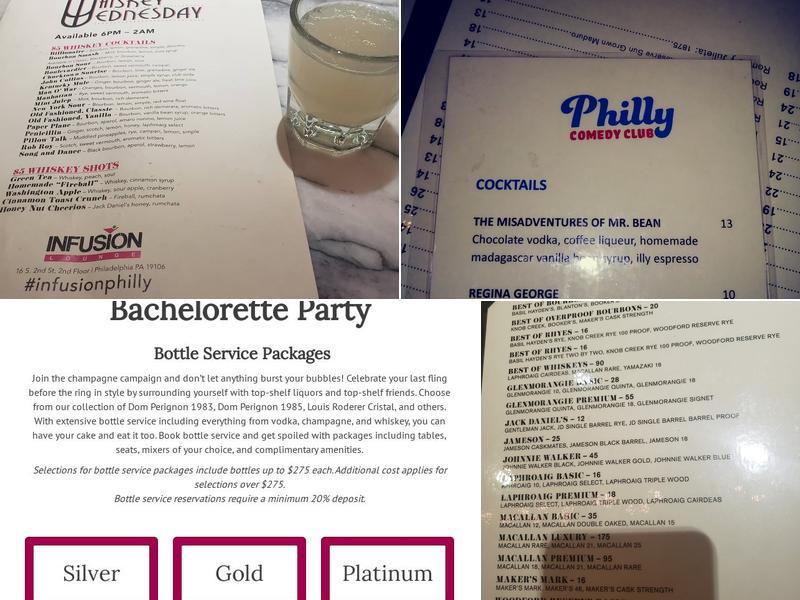 Infusion Lounge Menu