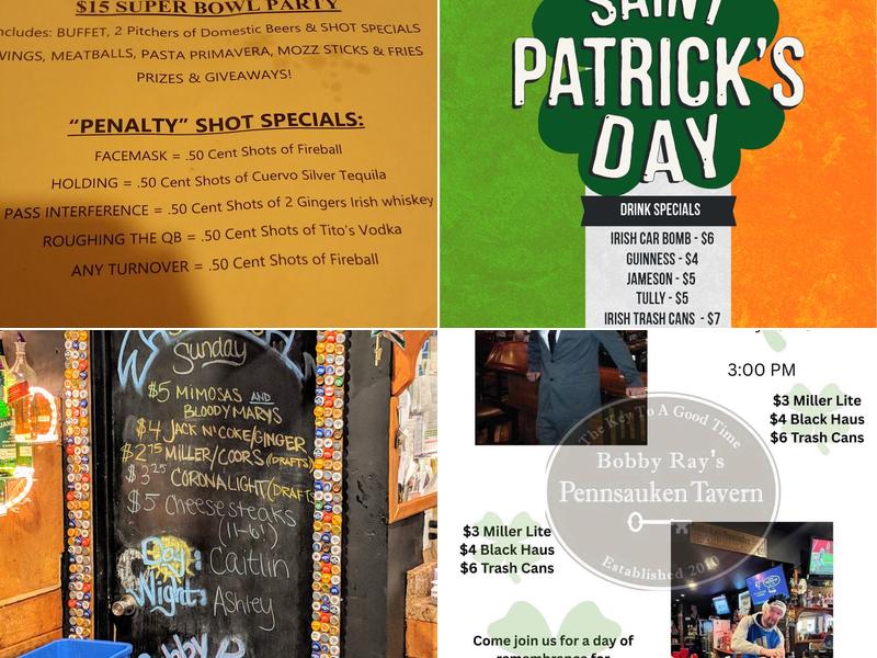 Bobby Ray's Pennsauken Tavern Menu