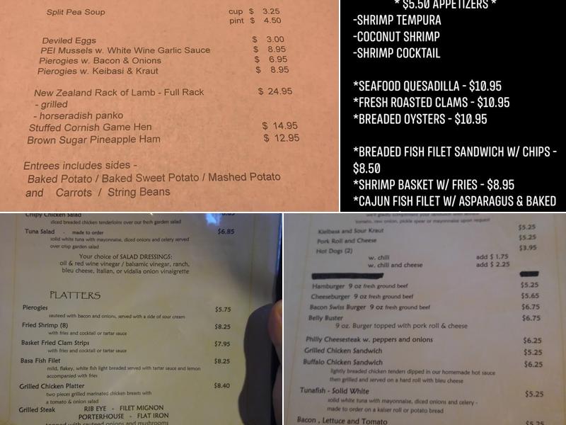 Brass Monkey Pub Menu