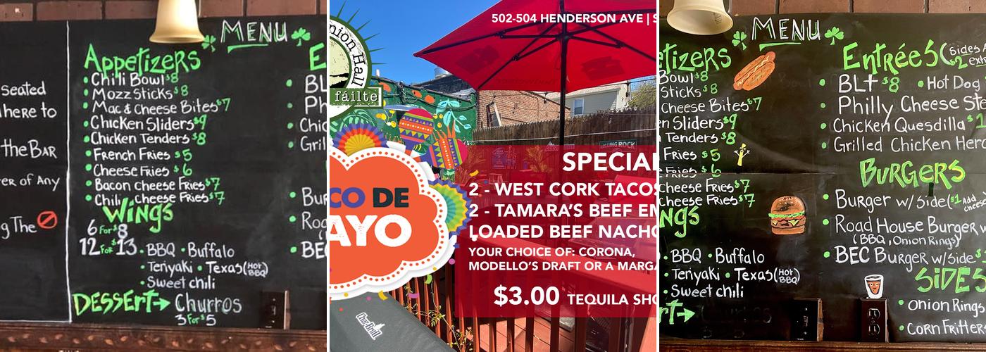 West Cork Union Hall Menu