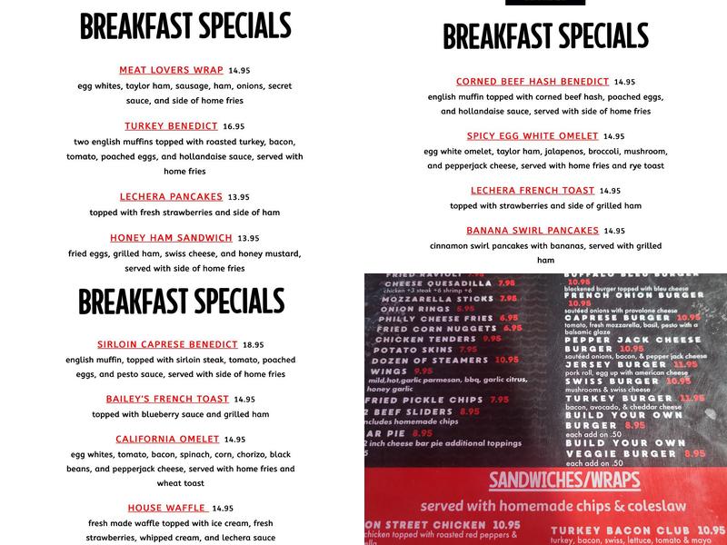 Mason Street Grille Menu