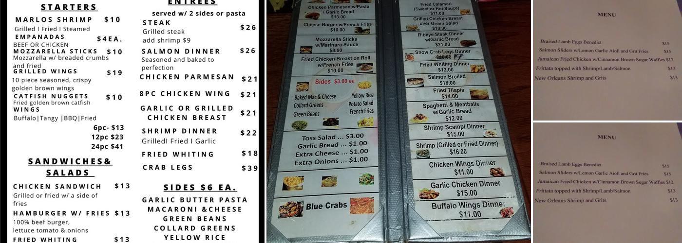 Marlos Cocktail Lounge Menu