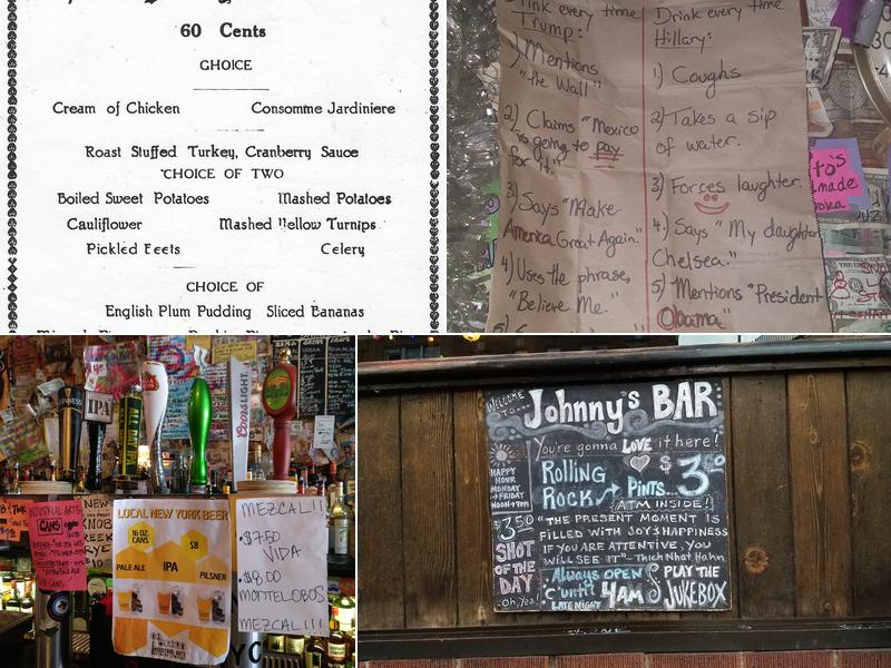 Johnny's Bar Menu