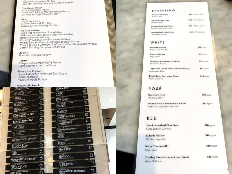 Harbor Bar Menu