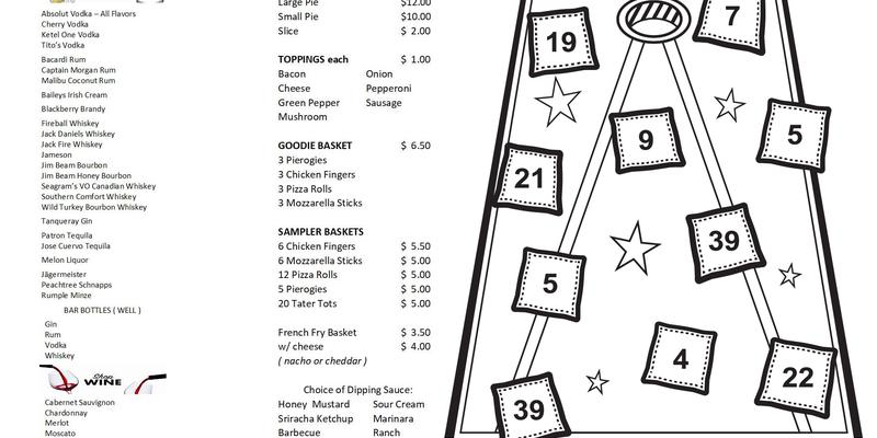 Philbert's Pub Menu
