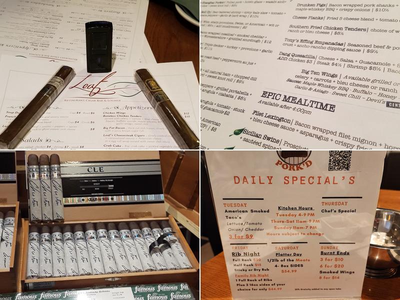 Leaf Cigar Bar Menu