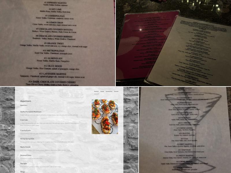 Stemie's 1818 Tavern Menu