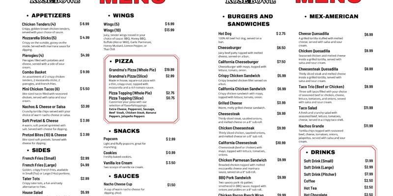 Mixx Nightclub & Lounge Menu