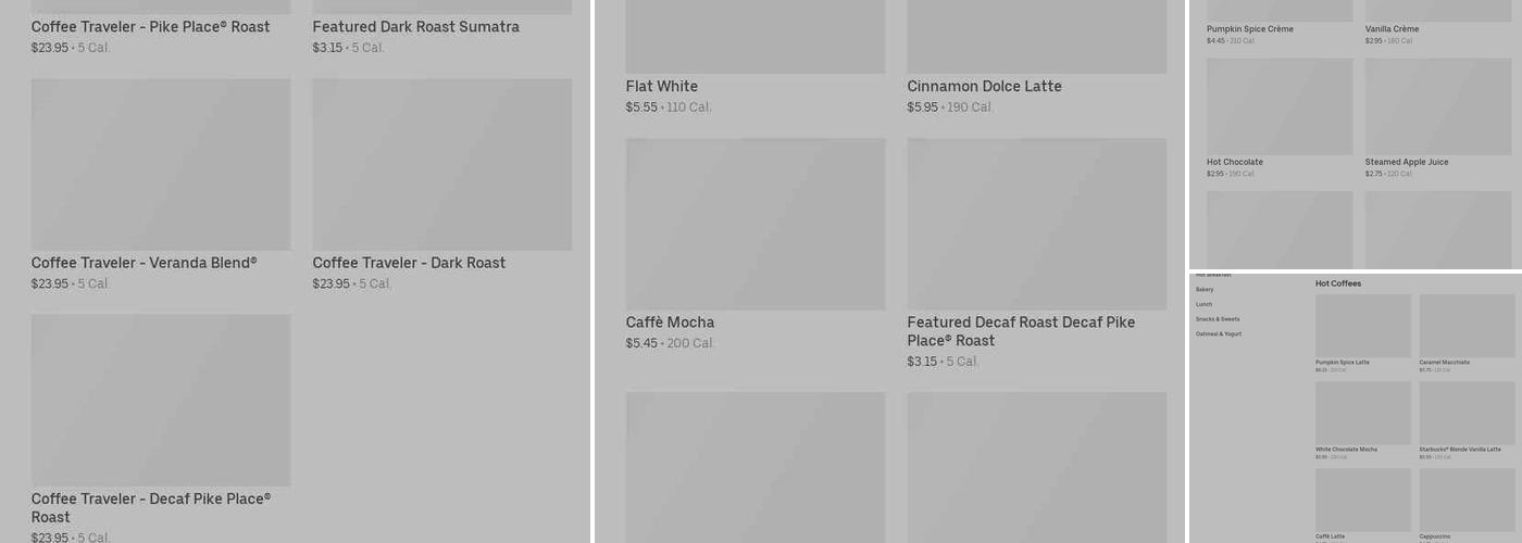 Starbucks Menu