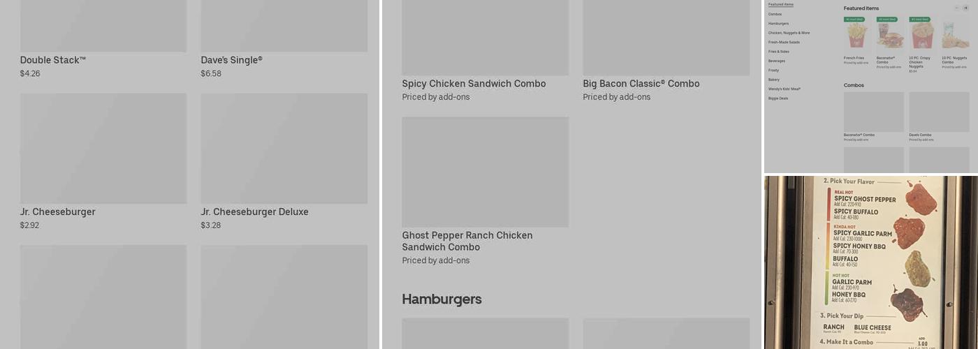Wendy's Menu