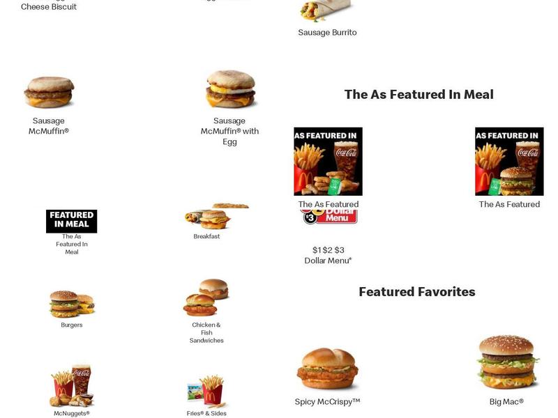 McDonald's Menu