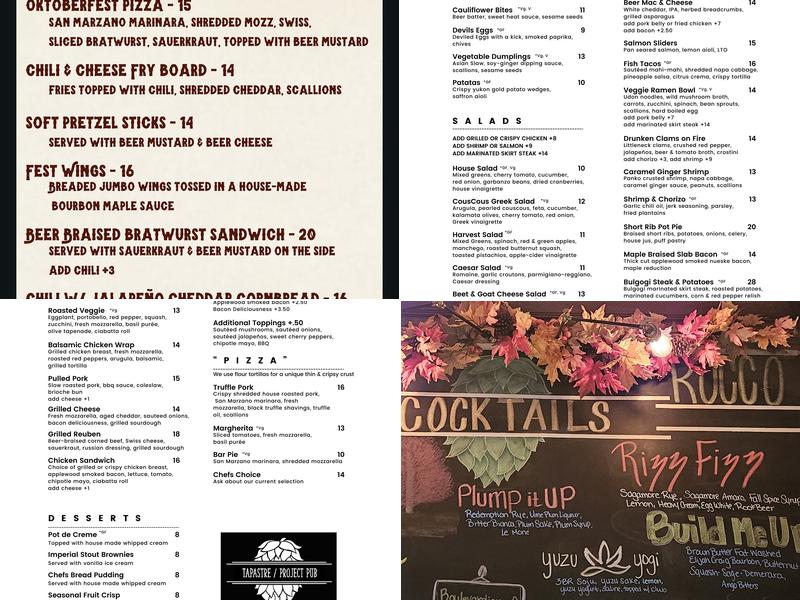 Project P.U.B. Menu