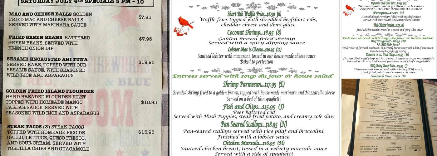 Tilton Inn Menu
