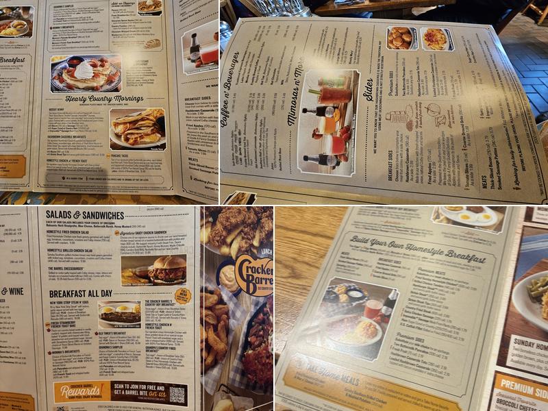 Cracker Barrel Old Country Store Menu