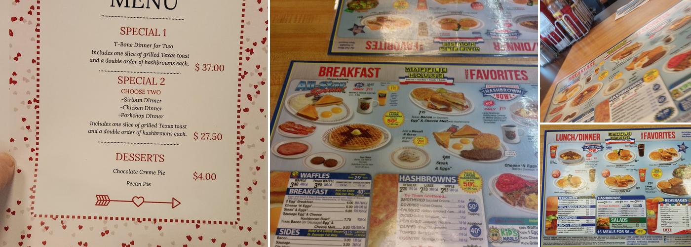 Waffle House Menu