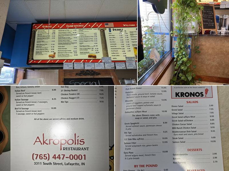 Akropolis Menu