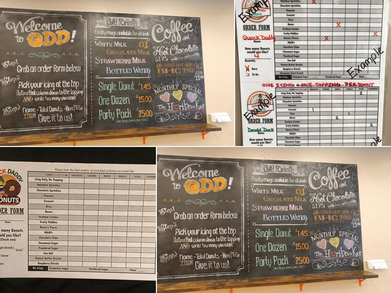 Quack Daddy Donuts Menu
