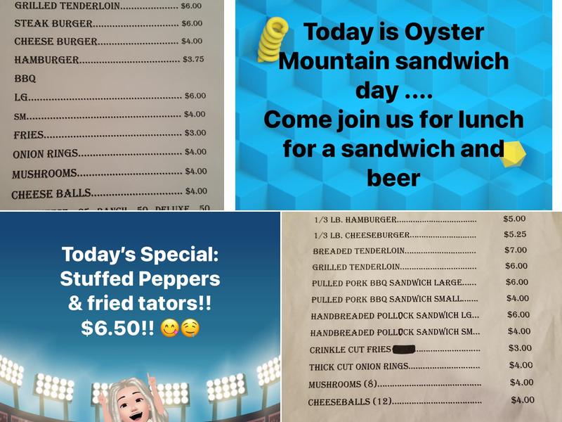 Fadely's Tavern Menu