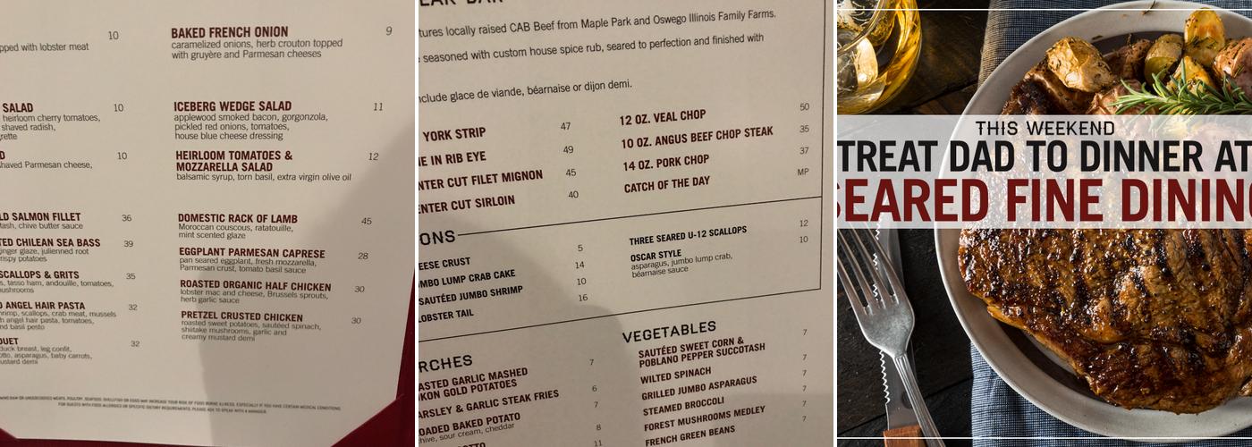 Seared Menu