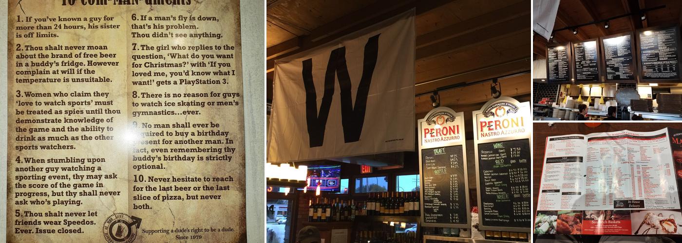 Marino's Wood Fire Pizza Menu