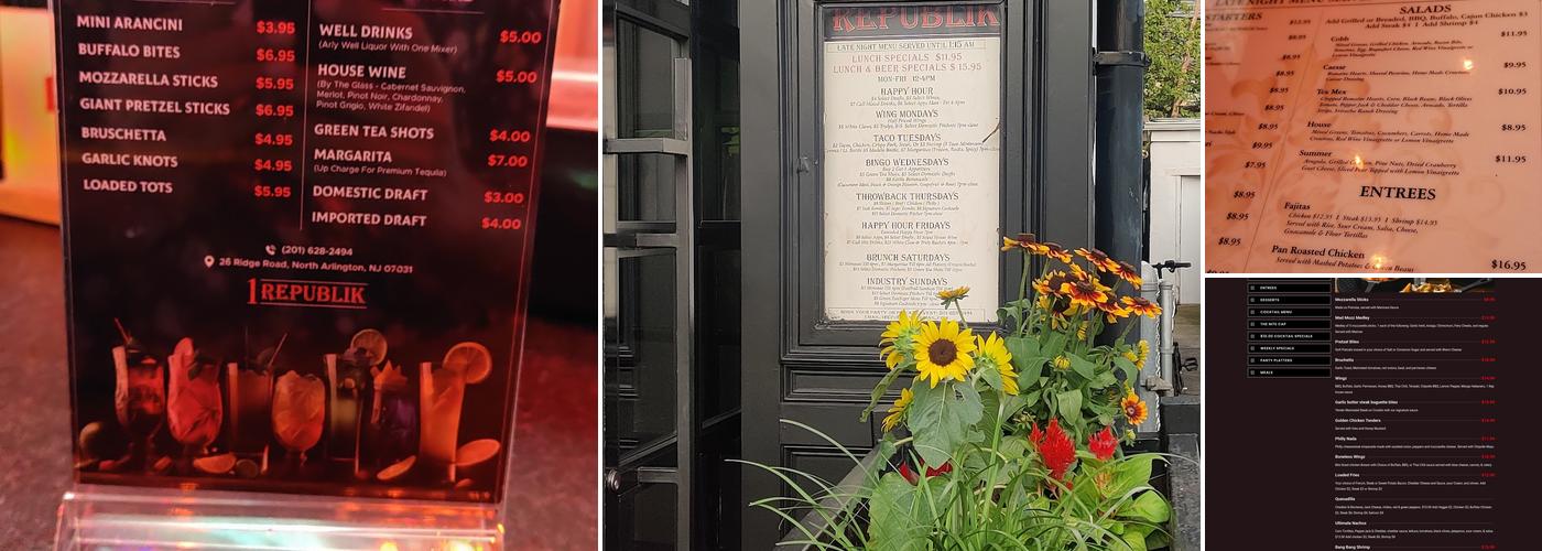 1 Republik North Arlington Menu