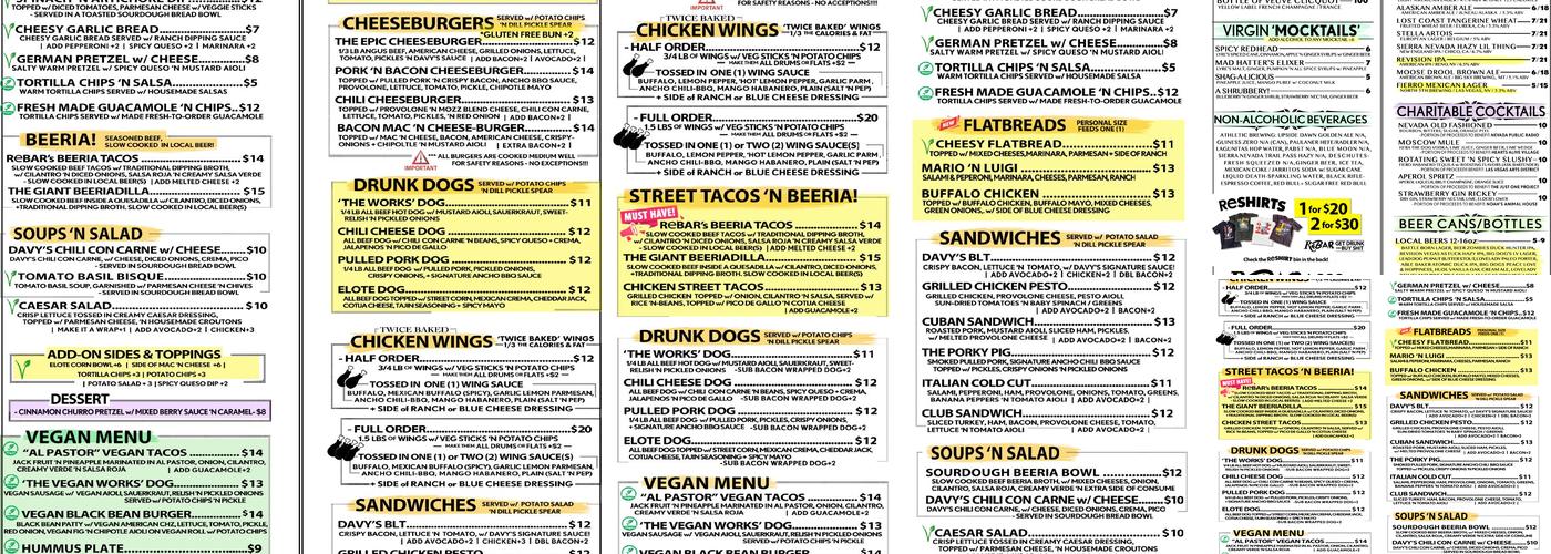 ReBAR Menu