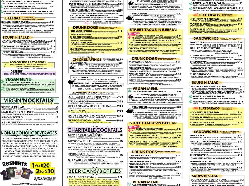 ReBAR Menu