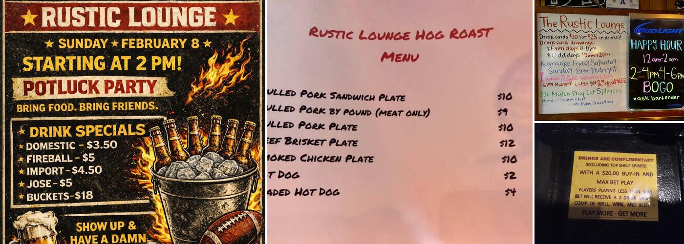 Rustic Lounge Menu