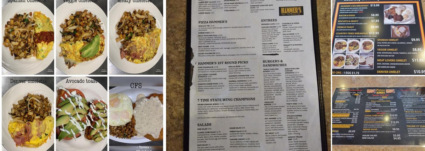 Hammers Grill & Bar Menu