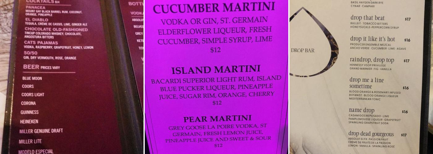 Drop Bar Menu