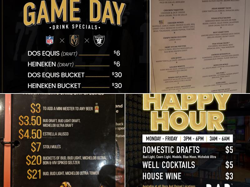 Born and Raised® Henderson Menu