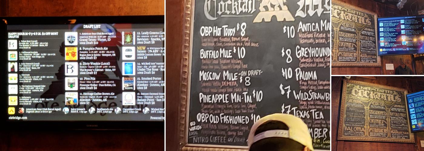 Ole Bridge Pub Menu