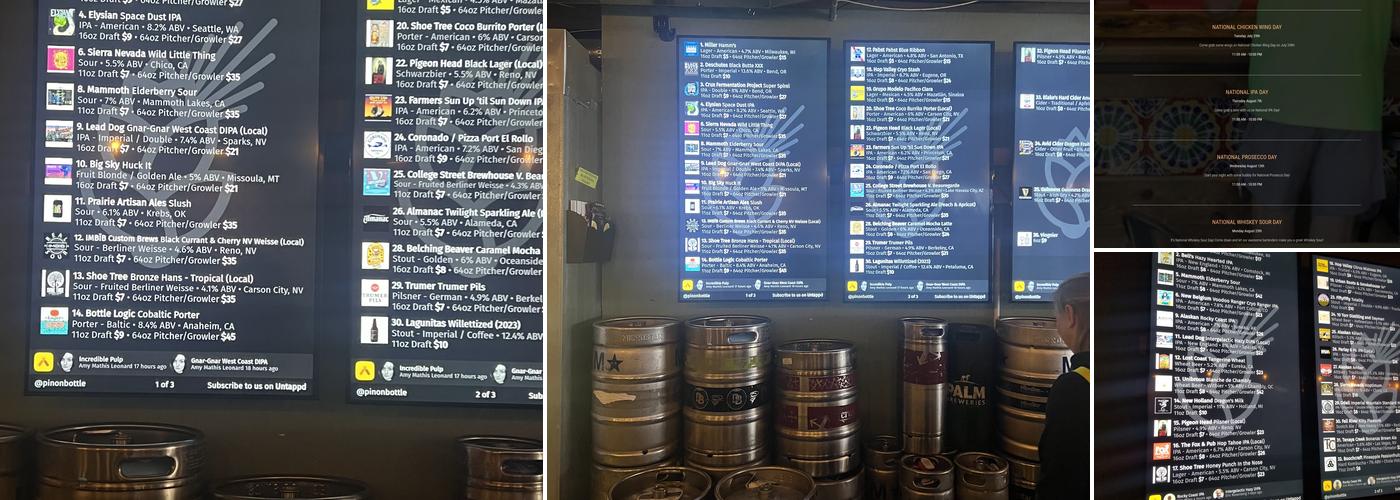 Piñon Bottle Co Menu