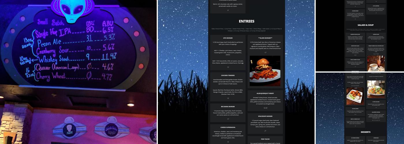 Alien Brewpub Menu