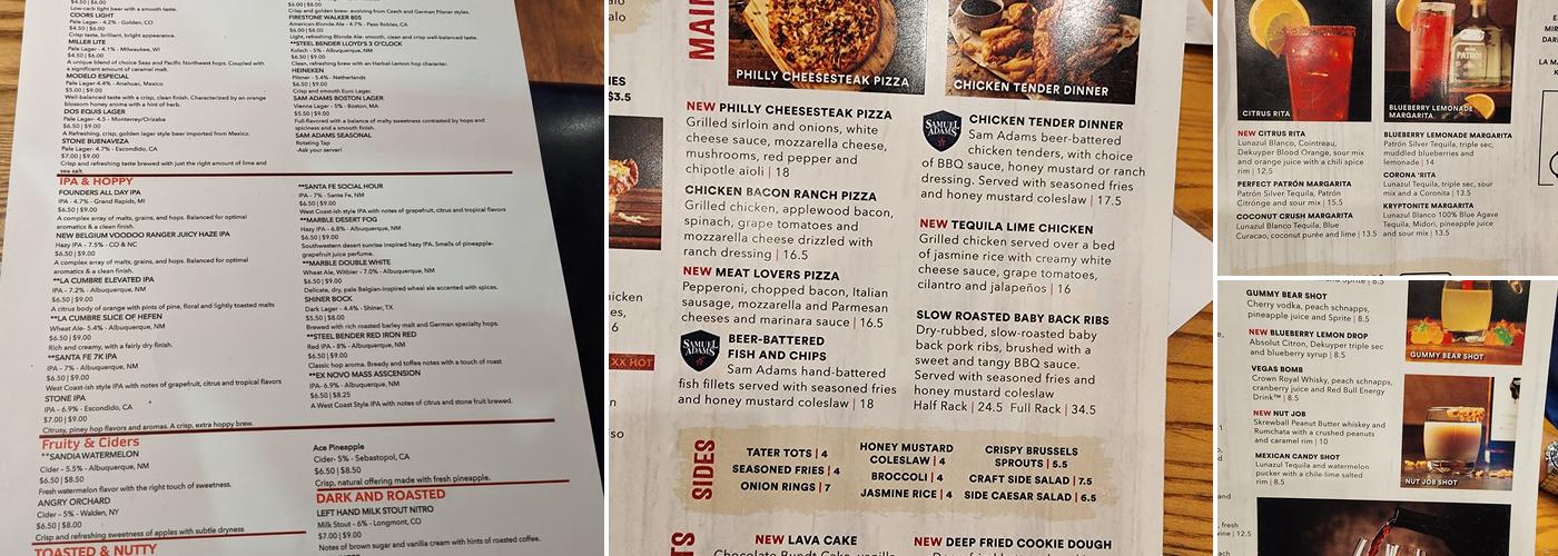 Craft Republic - Albuquerque Menu