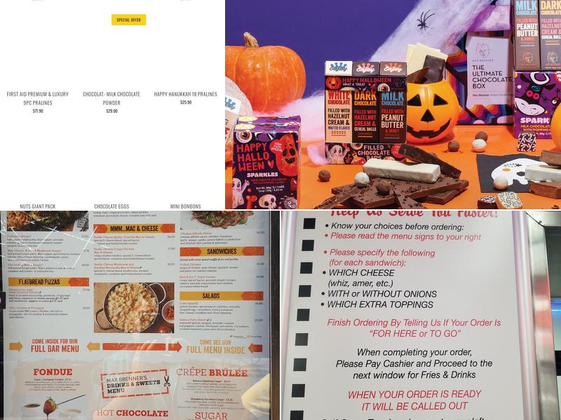 Max Brenner Menu