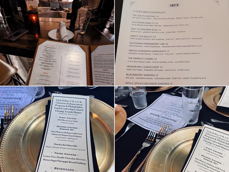 SOUTH Restaurant & Jazz Club Menu