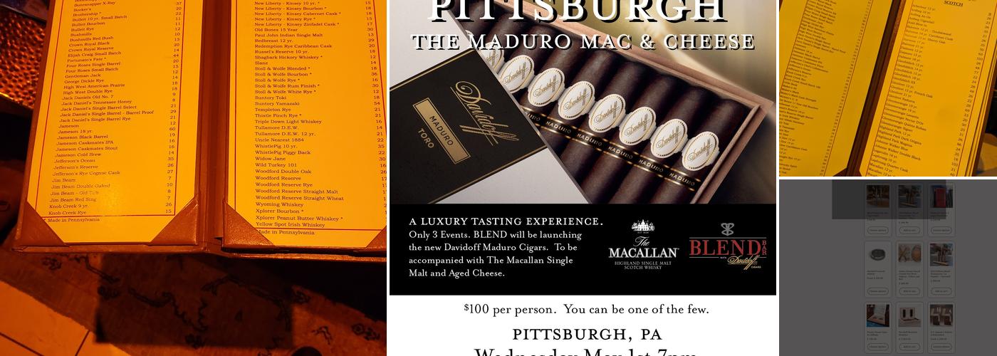 Blend Bar with Davidoff Cigars Menu
